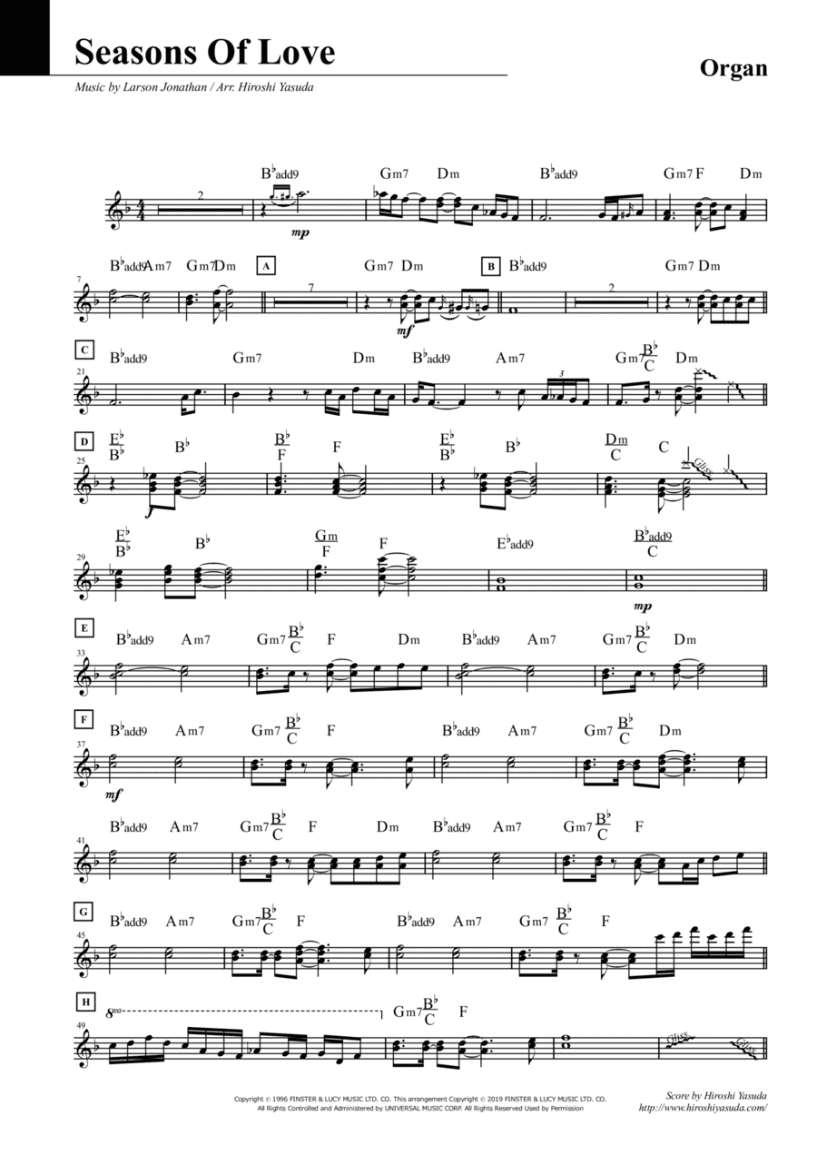 Seasons Of Love (arr. Hiroshi Yasuda)