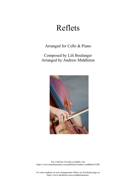 Reflets arranged for Cello and Piano (arr. Andrew Middleton)