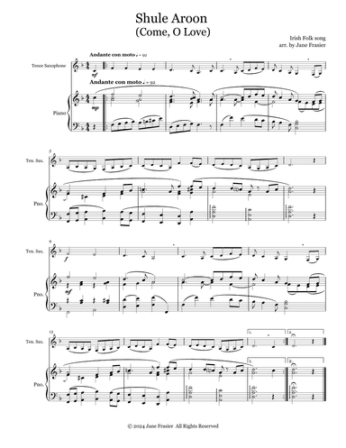 Shule Aroon (Come, O Love) (arr. Jane Frasier)
