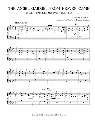 25B. The Angel Gabriel from Heaven Came (GABRIEL'S MESSAGE) (arr. Richard Giszczak)