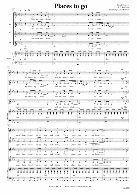 Places To Go (arr. Jetse Bremer)