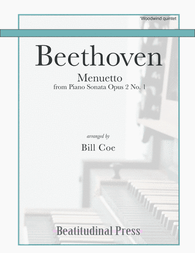 Beethoven Menuetto Woodwind Quintet score and parts (arr. Bill Coe)