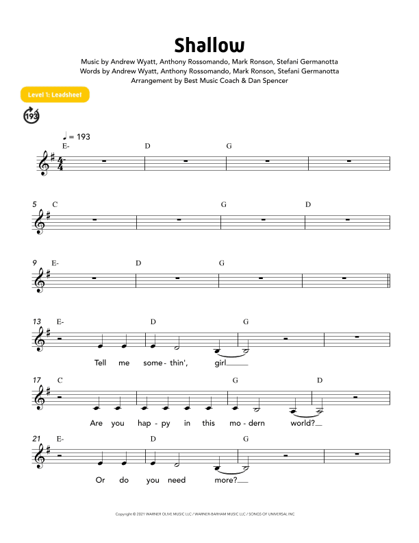 Shallow (arr. Best Music Coach)