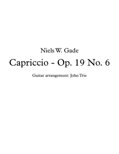 Capriccio - Op. 19 No. 6 - tab (arr. John Trie)