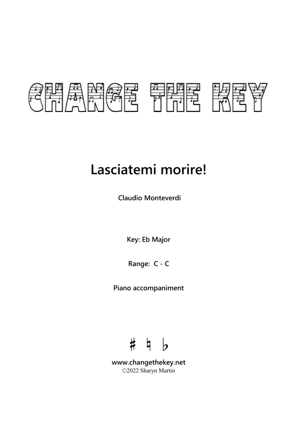 Lasciatemi morire! Eb Major (arr. S. Martin)