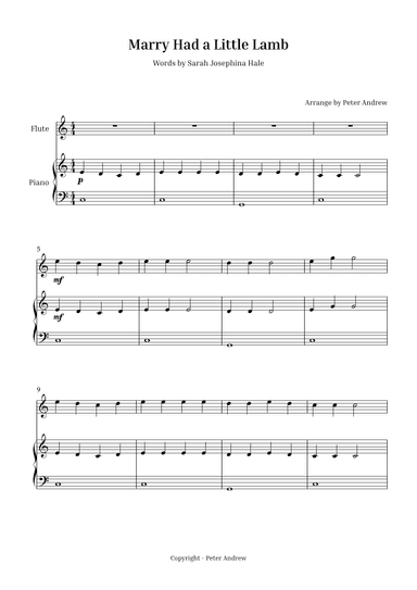 Marry Had  a Little Lamb (arr. Peter Andrew)
