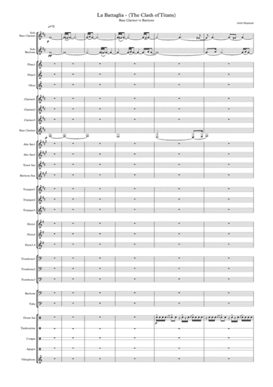 La Battaglia - (The Clash of Titans) - For Bass Clarinet vs Baritone