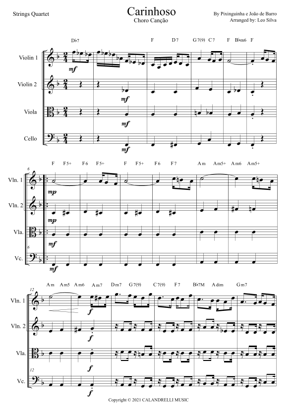 Carinhoso (arr. Leo Silva)