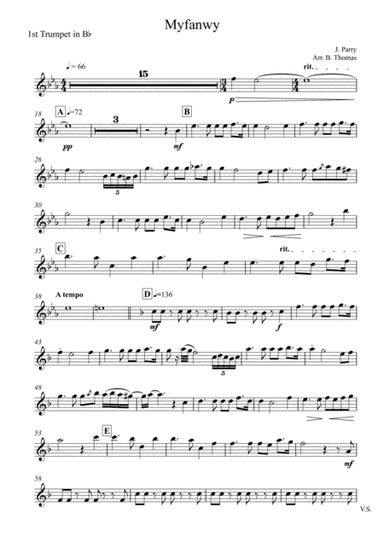 Myfanwy (arr. B. Thomas)