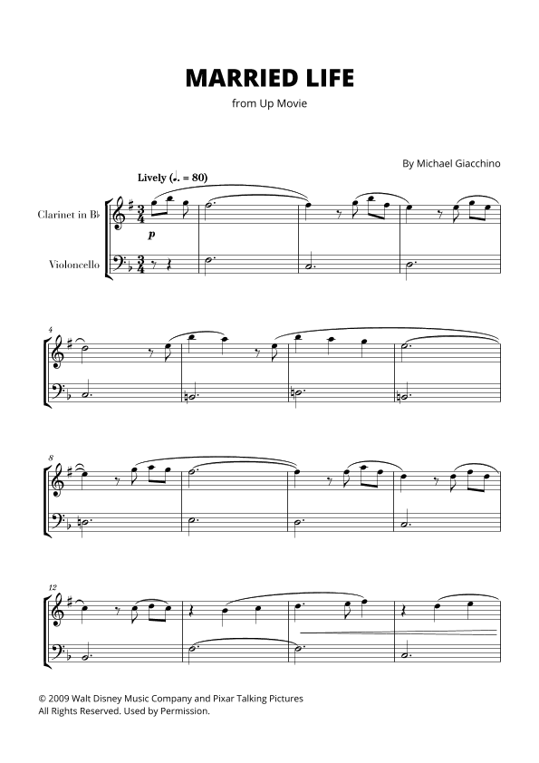 Married Life (arr. Cadenza Editions)