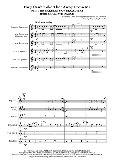 They Can't Take That Away From Me (arr. Kayleigh Huelin)