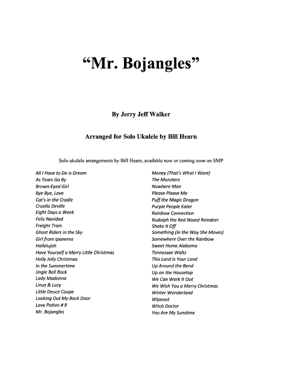 Mr. Bojangles (arr. Bill Hearn)