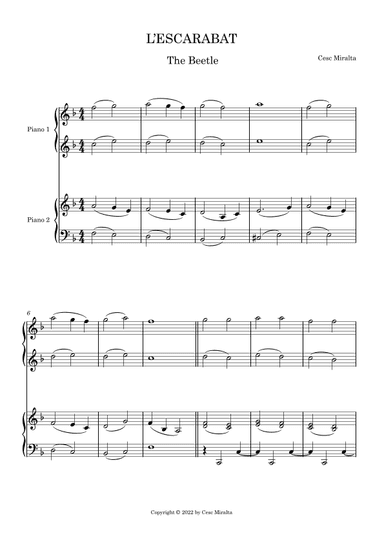 L'ESCARABAT Pno Duet