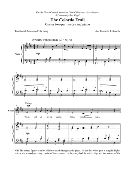 The Colorado Trail (arr. Kenneth T. Kosche)