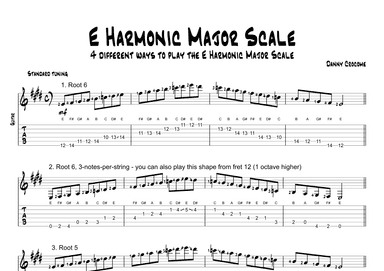 E Harmonic Major Scale (4 Ways to Play)