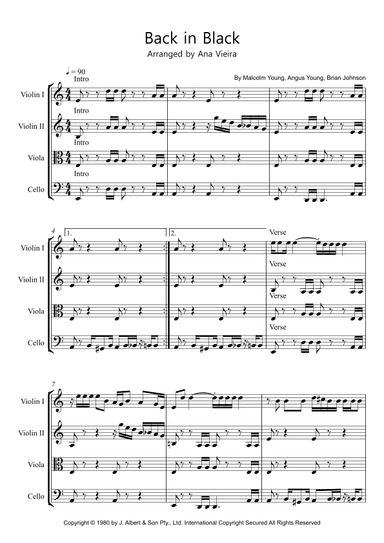 Back In Black (arr. Ana Vieira)