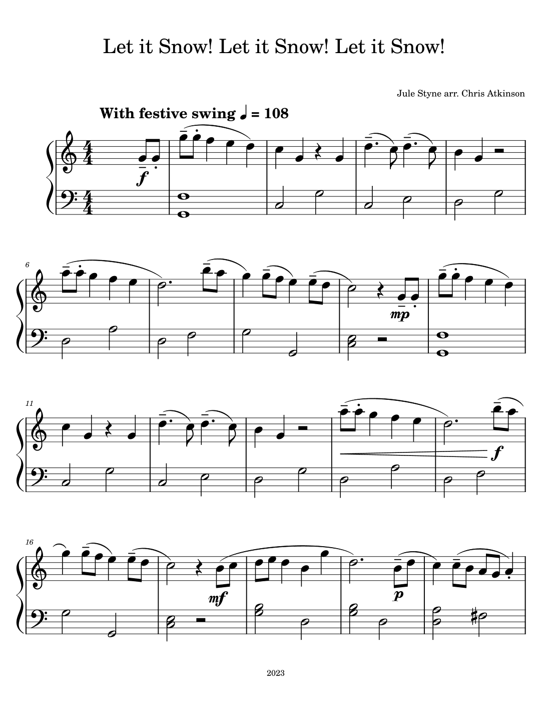 Let It Snow! Let It Snow! Let It Snow! (arr. Chris Atkinson)