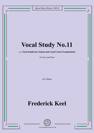 Keel-Vocal Study No.11,in E Major (arr. OSM Press)
