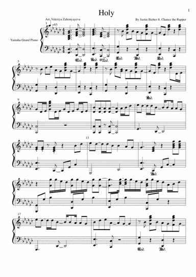 Holy (arr. Valeriya Zahonyayeva)