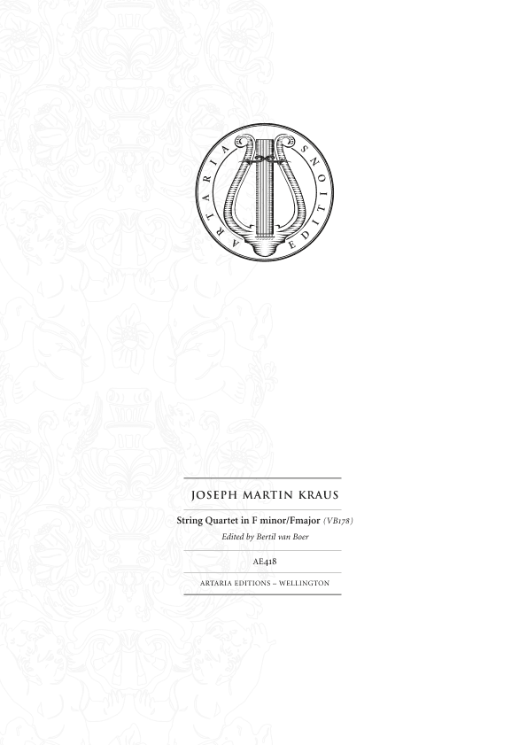 String Quartet in F minor/F major (score and parts) (arr. Artaria Editions)