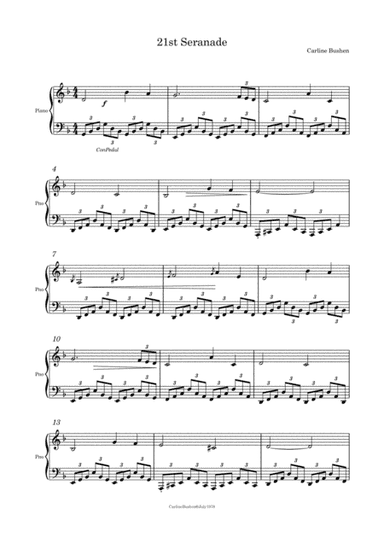 21st Serenade - Piano Solo