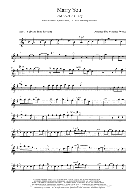 Marry You (arr. Miranda Wong)
