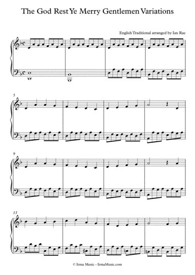 The God Rest Ye Merry Gentlemen Variations (arr. Ian Rae)