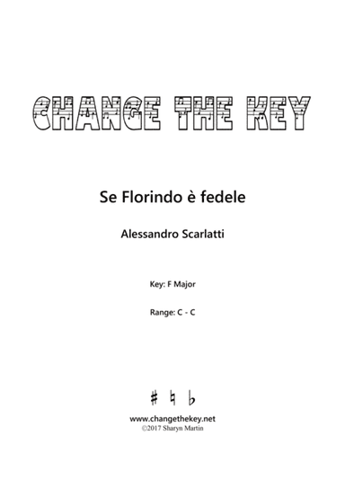 Se Florindo e fedele - F Major (arr. Change the Key)