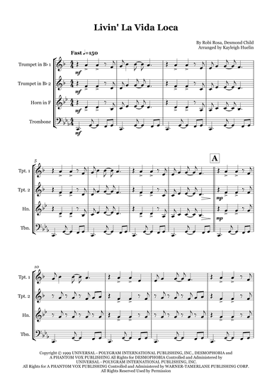 Livin' La Vida Loca (arr. Kayleigh Huelin)