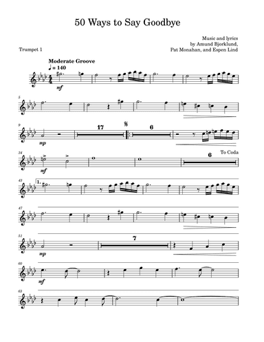 50 Ways To Say Goodbye (arr. David Lartey)