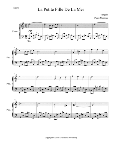 La Petite Fille De La Mer (arr. Pierre Martinez)