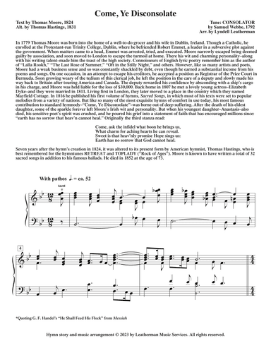 Come, Ye Disconsolate (arr. Lyndell Leatherman)