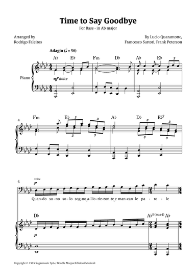 Time To Say Goodbye (arr. Rodrigo Faleiros)