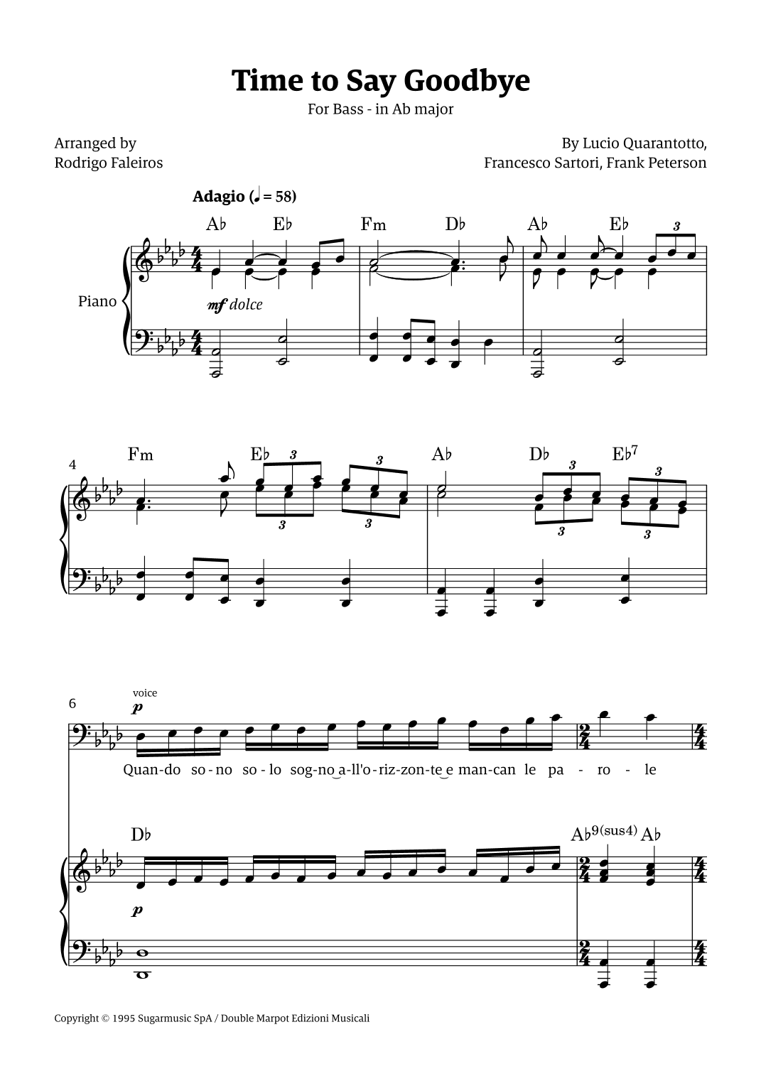 Time To Say Goodbye (arr. Rodrigo Faleiros)