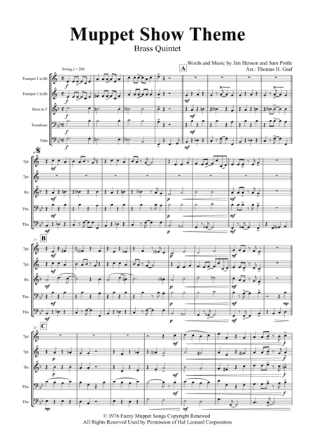 The Muppet Show Theme (arr. Thomas H. Graf)