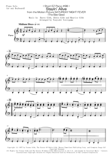 Stayin' Alive  from the Motion Picture SATURDAY NIGHT FEVER (arr. Tsuyoshi Yoroiguma)