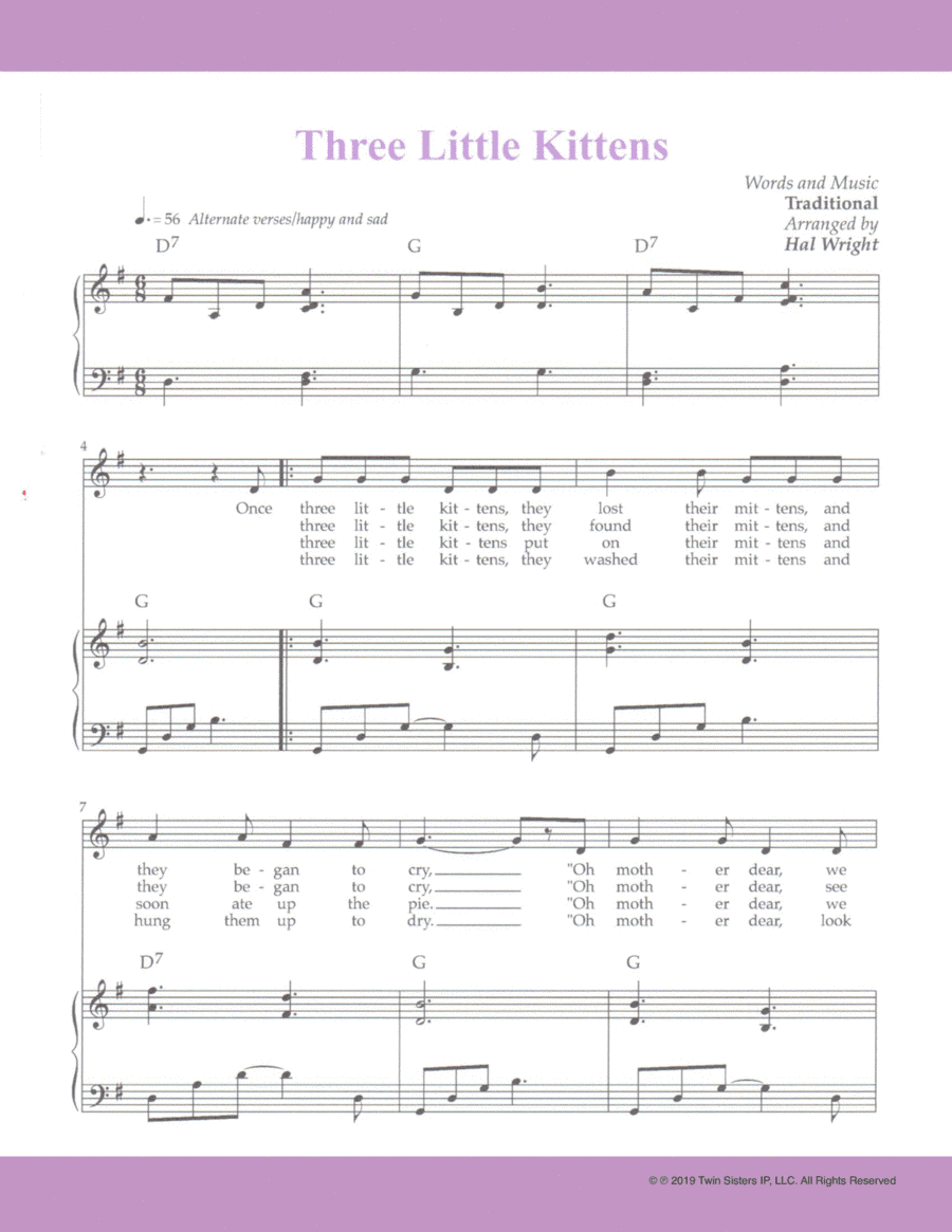 Three Little Kittens (arr. Hal Wright)