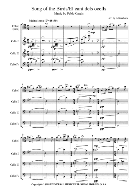 The Song Of The Birds (arr. A.Karabaev)
