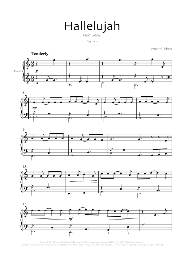 Hallelujah (arr. Robin Hood Editions)