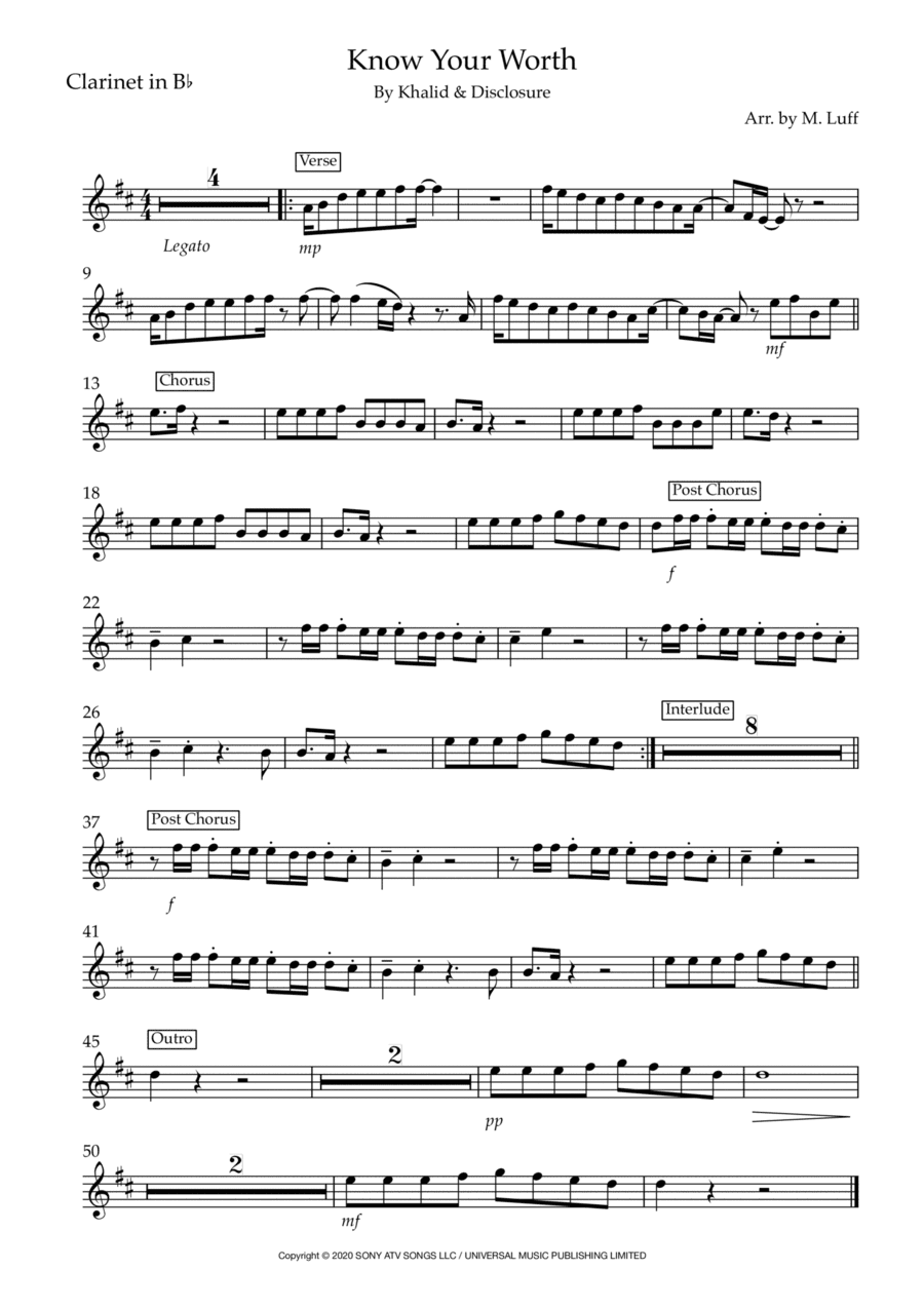 Know Your Worth (arr. Matt Luff)
