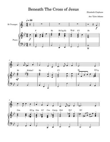 Beneath The Cross Of Jesus (arr. Tyler Adams)