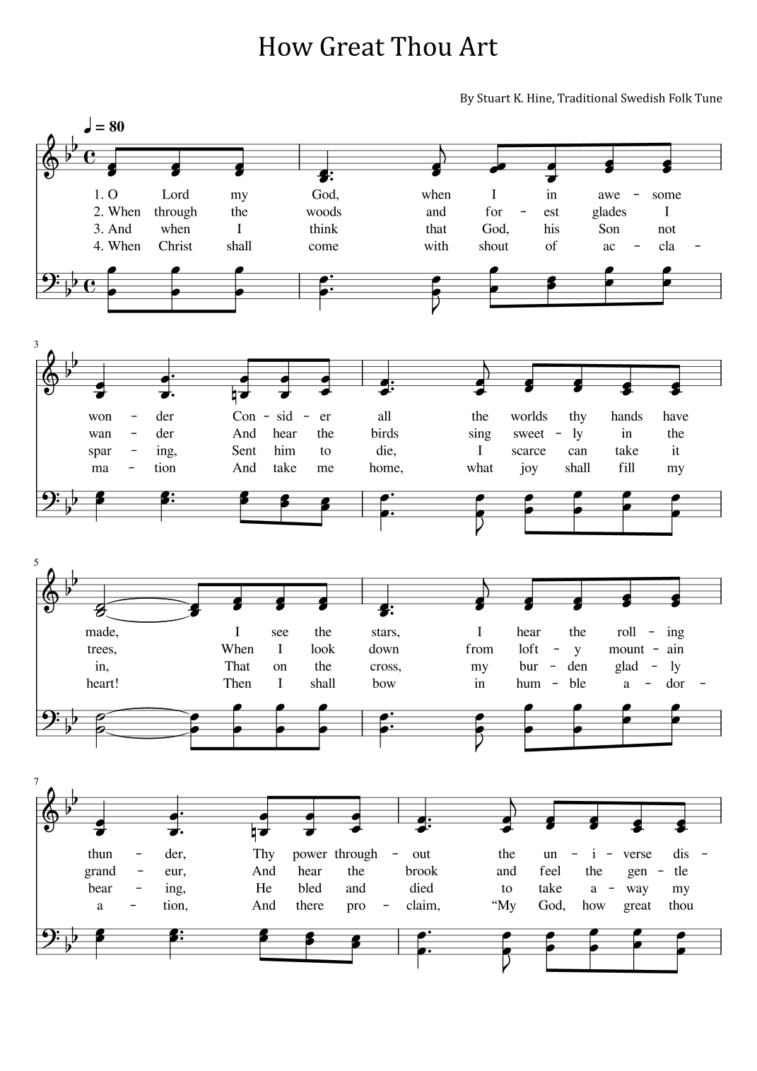 How Great Thou Art (arr. poon)