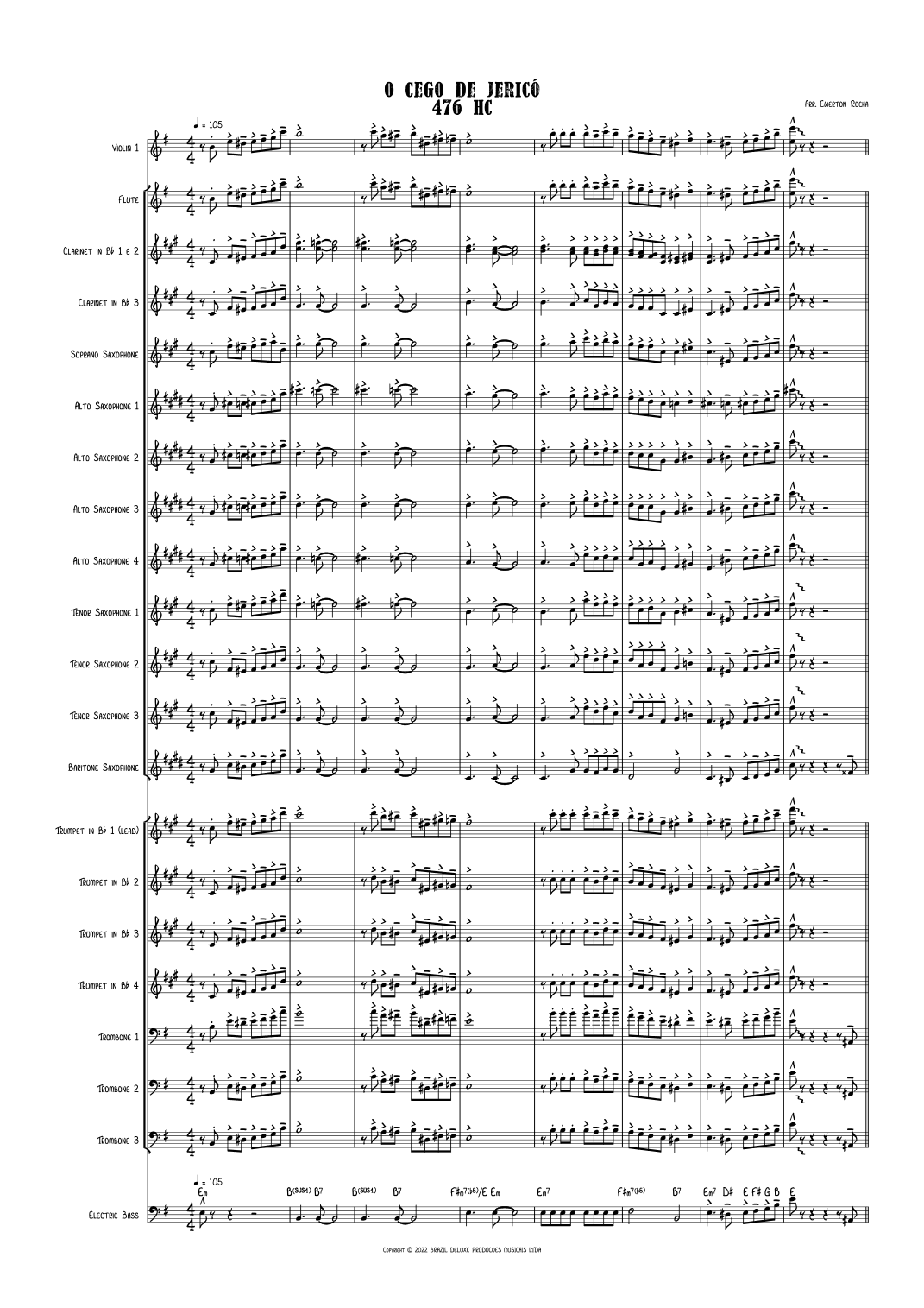 O Cego De Jerico (arr. Ewerton Rocha)