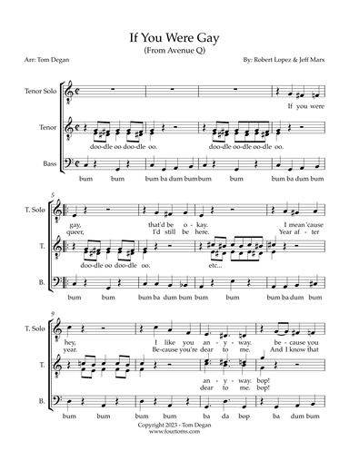 If You Were Gay (arr. Thomas Degan)