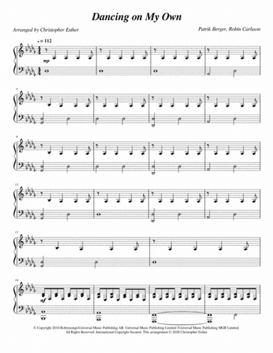 Dancing On My Own (arr. Christopher Esther)
