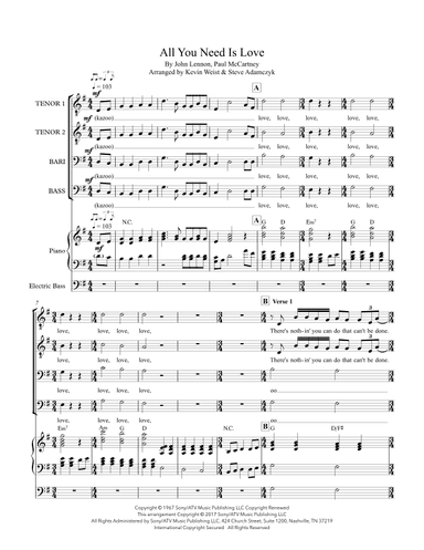 All You Need Is Love (arr. Kite & String Music)