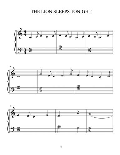The Lion Sleeps Tonight (arr. Esther Lindeboom)