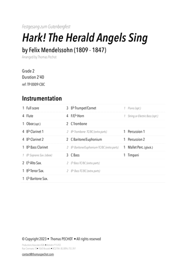 Hark! The Herald Angels Sing (arr. Thomas PECHOT)