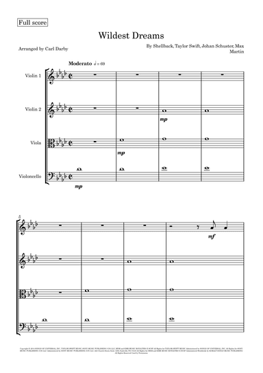 Wildest Dreams (arr. Carl Darby)