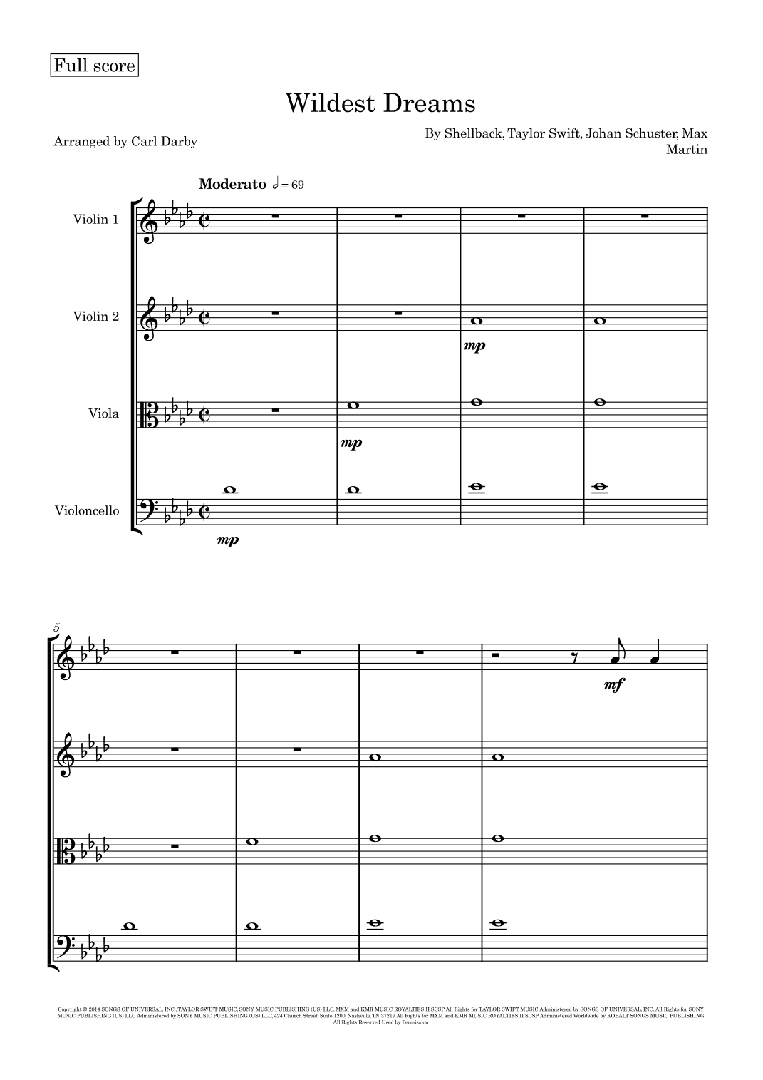 Wildest Dreams (arr. Carl Darby)